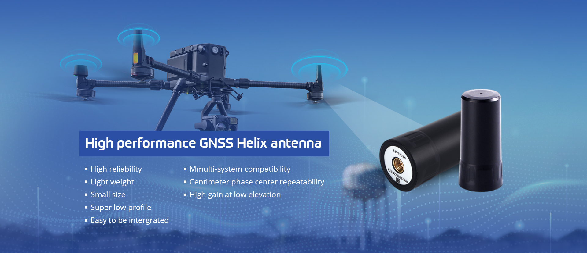 High performance GNSS Helix antenna